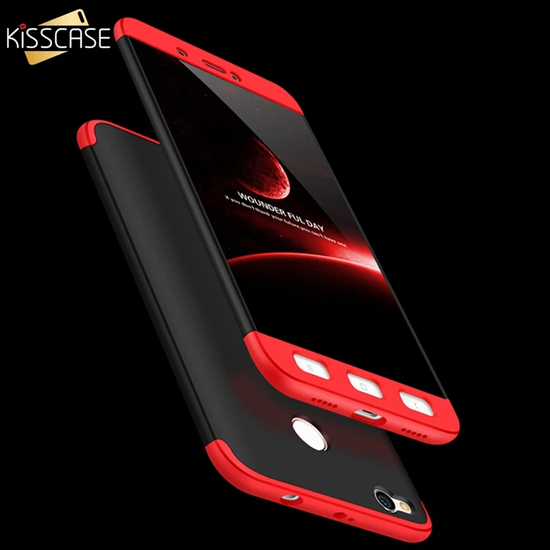 

KISSCASE For Xiaomi Redmi 4X Case for Xiaomi 5 5S 6 redmi Note 4 Pro Phone Case 3 in 1 360 Full Protective PC Phone Case Coque