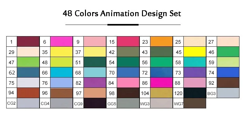 TOUCHNEW спиртовые маркеры 30/40/60/80/168 Цвета Dual Head эскиз Маркеры Ручка кисти для рисования манга дизайн маркер для рисования - Цвет: 48 Animation Set
