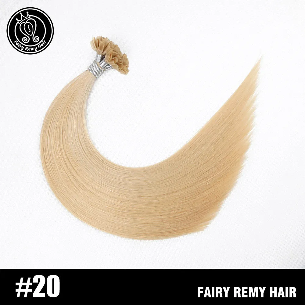 Сказочные волосы remy 22 дюйма 1 г/прядь настоящие Реми натуральные u-кончики натуральные волосы для наращивания светлые цветные пряди волос на капсулах 50 г - Цвет: #20