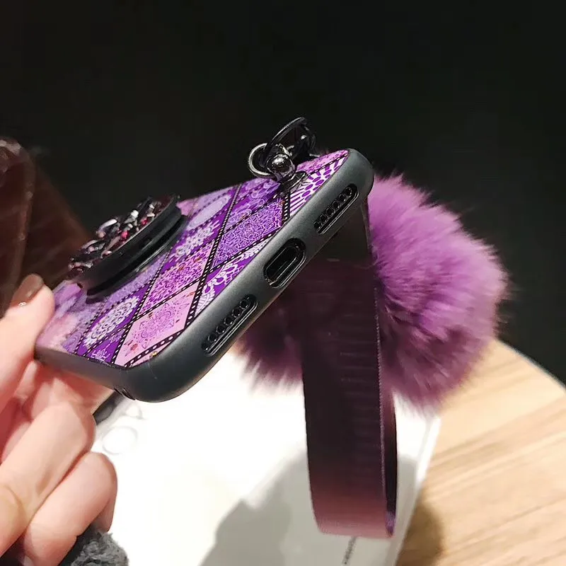 Fashion-China-style-Square-soft-phone-case-for-iphone-XS-MAX-XR-X-fox-pompom-strap (5)