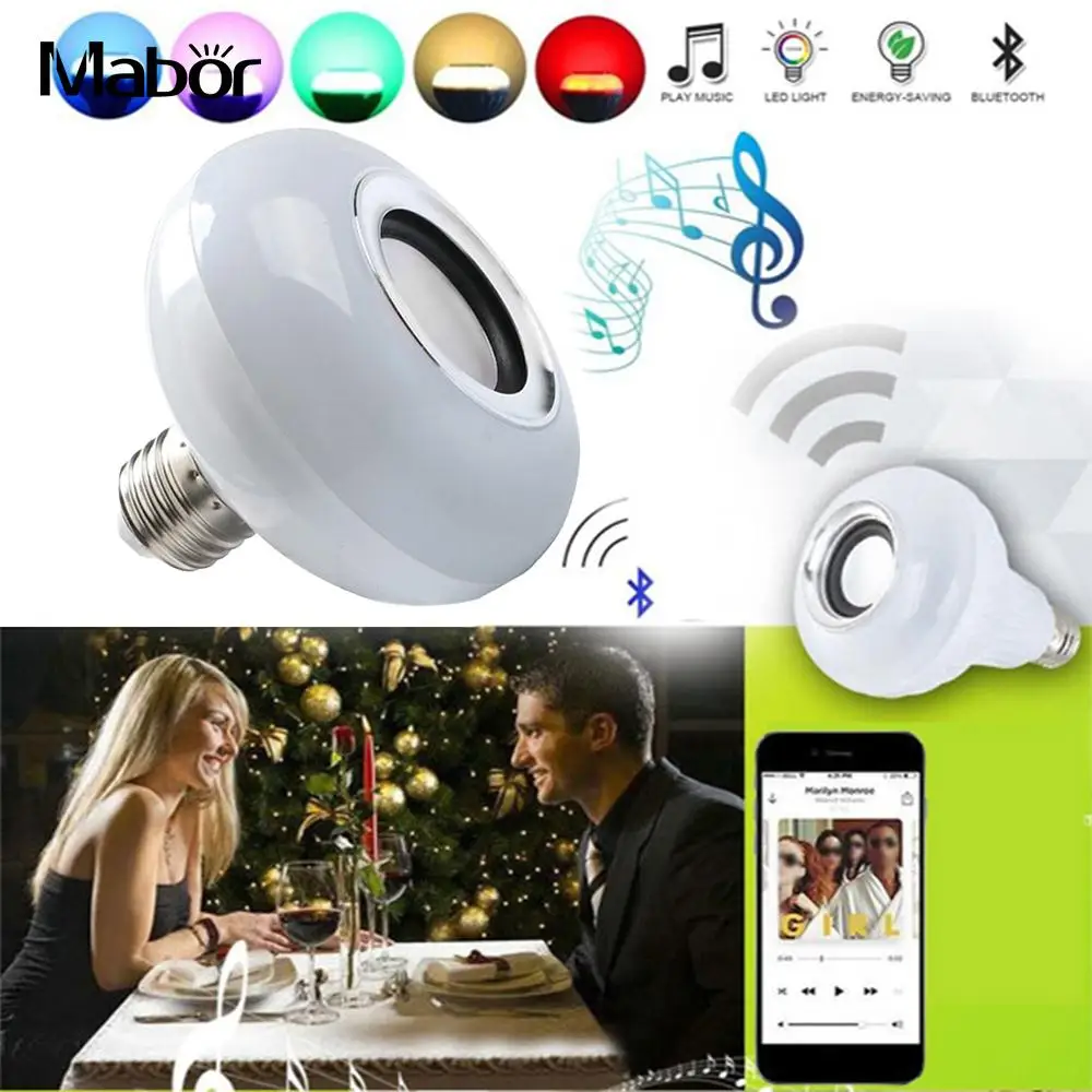 

LED Music Bulb LED Loudspeaker E27 Bluetooth 4.0 Mini Colorful Portable Audio KTV Lamp Gift LED Speaker