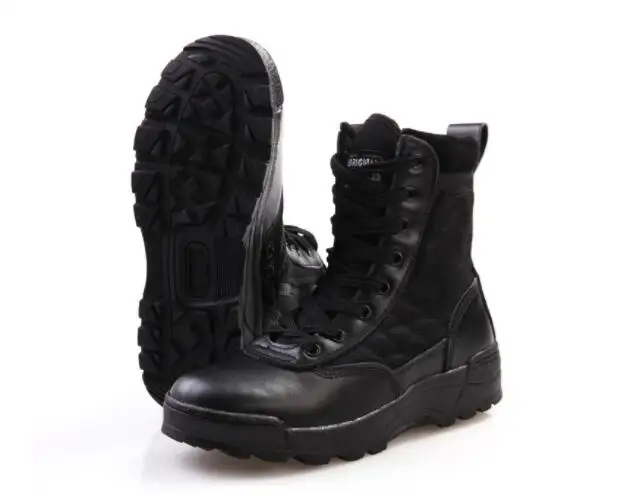 XingDeng для мужчин из искусственной кожи плоская уличная пустыня загар армейские сапоги Тактические Полицейские ботинки Мартин обувь размер 39-45