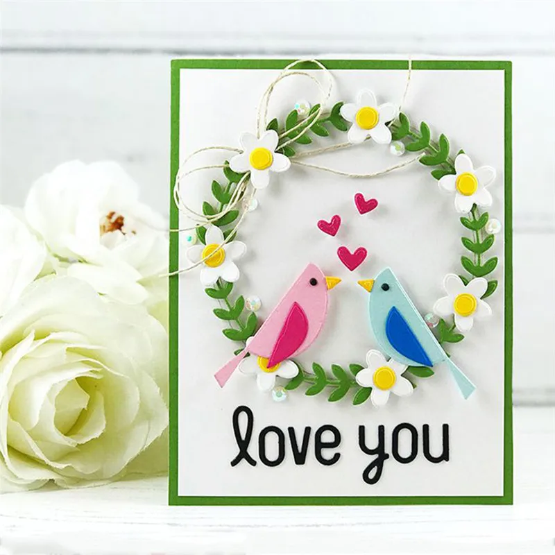 

GJCrafts Birds Animal Dies Metal Cutting Dies New 2019 for DIY Scrapbooking Paper Card Making Craft Dies Valentine's Day Gift