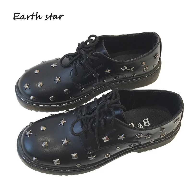 Zapatos de mujer Повседневная обувь Женские модные брендовые оксфорды из искусственной