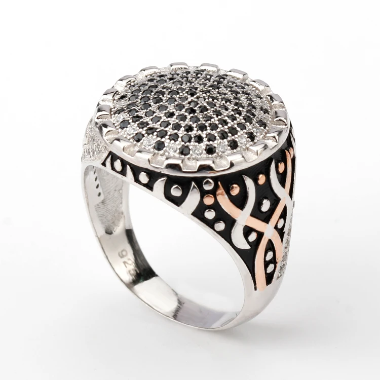 Antique 925 Sterling silver men finger ring Saudi Arabia Emblem