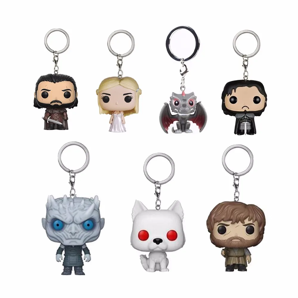لعبة من عروش Daenerys شبح ليلة الملك Drogon جون سنو ألعاب شخصيات الحركة جمع نموذج جيب Pvc سلسلة مفاتيح هدية لعبة Kotora Shop