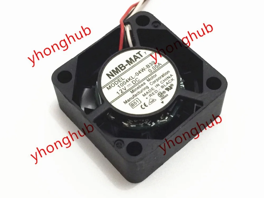 

Free Shipping For NMB 1004KL-04W-B39, B51 DC 12V 0.05A, 25x25x10mm 3-wire 40mm Server Square cooling fan