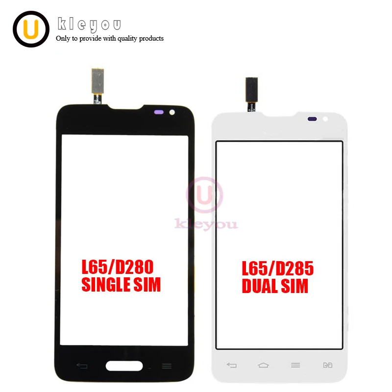 

4.3" Replacement Touch Screen Digitizer Sensor Outer Glass Lens Panel For LG Series III L65 D280 D280N or L65 D285 Dual Black Wh