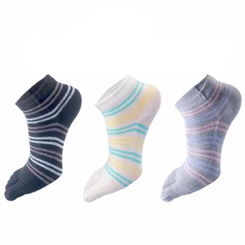 

3Pairs Toe Socks Deodorant Cotton Sweat-absorbent Casual Breathable Five Toe Socks for Girls Women Sports Men