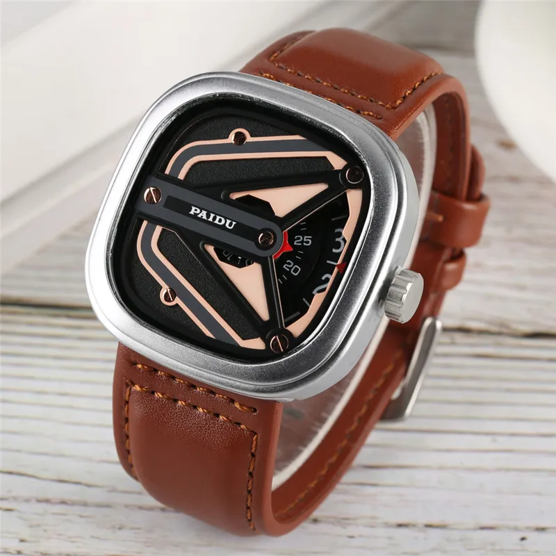 Хронометрист творческий часы случае кварцевые часы для мужчин для женщин High tech Sense аналоговые наручные часы кожаный ремешок часы