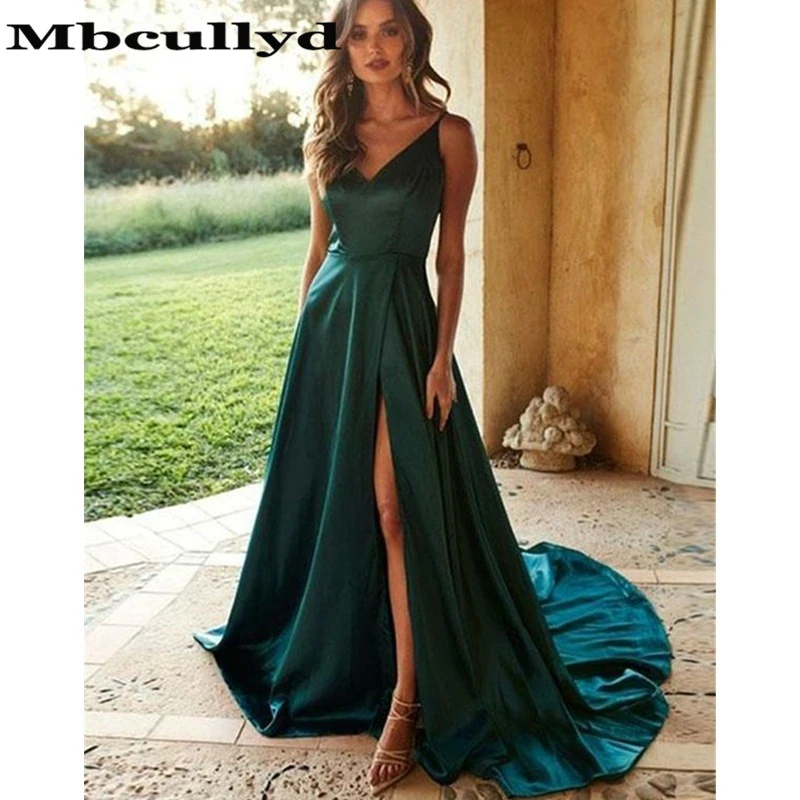 dark green prom dress