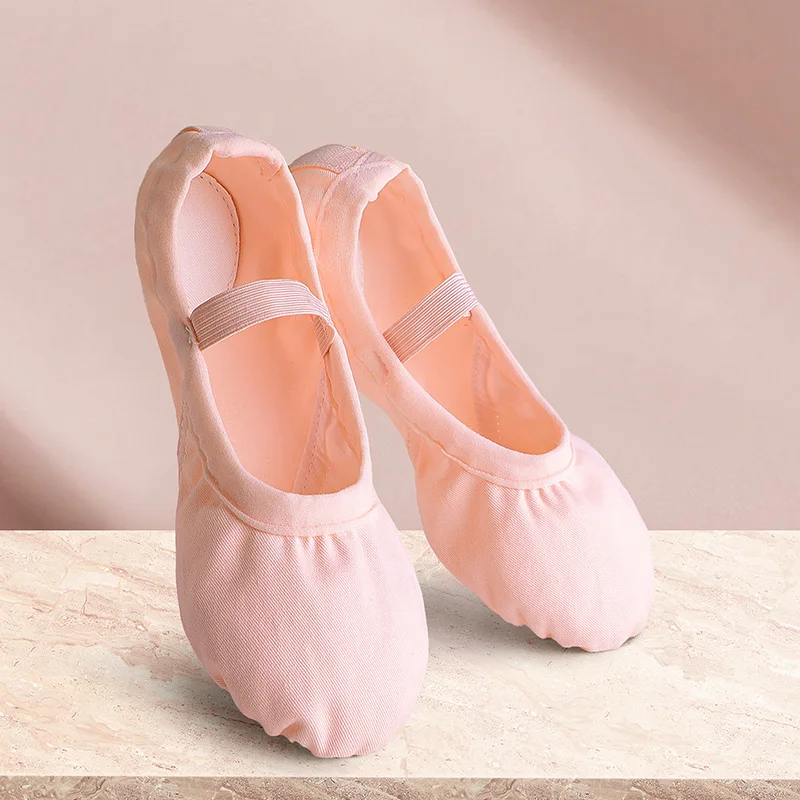 Cow Leather Ballet Shoes Girls Split Leather Sole Toddler Children Ballet Slippers Soft Gymnastics Dance Shoes