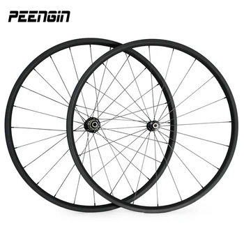 

lightest 700C road bike wheels carbon 20mm depth 23mm width tubular wheel set bike wheelset novatec A271 F372/powerway r36 hubs