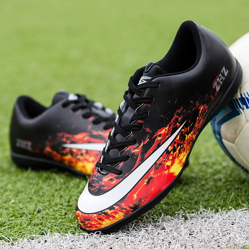 Футбольные бутсы шипованные кросовки для футбола размер 33-41 мужские Мальчики Дети 2018 TF жесткий Суд кроссовки новый дизайн футбольные ботинки