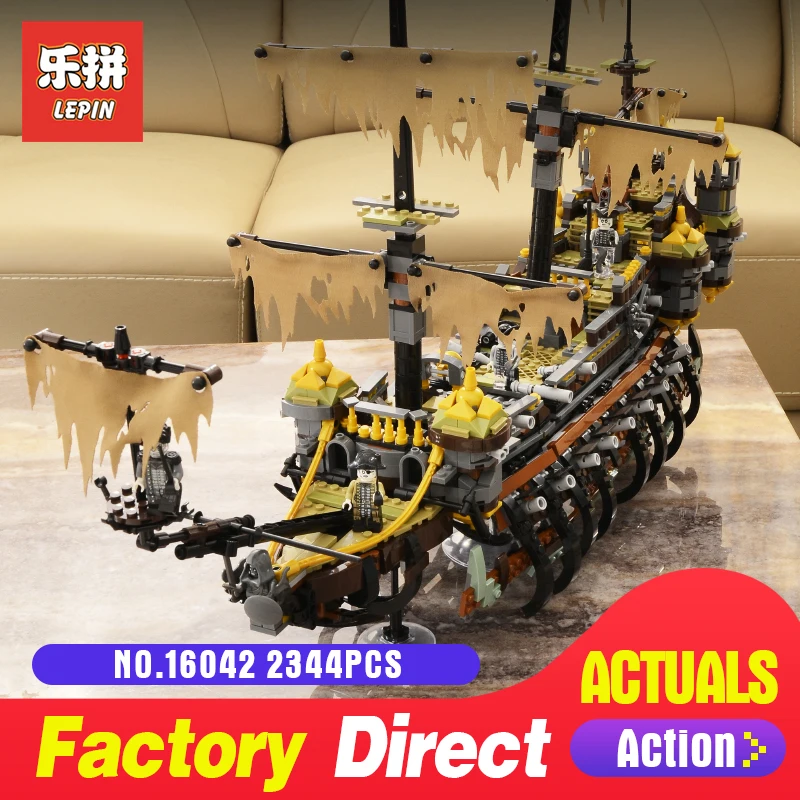 

Lepin 16042 New Pirate Ship Series The Slient Mary Set Children Educational Building Blocks Bricks Toys Model Gift 71042 LegoING