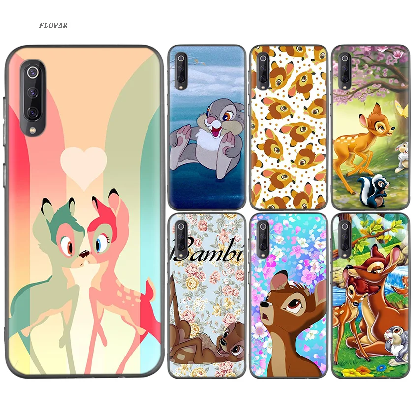 

Bambi Thumper Black TPU Printed Case For Xiaomi 9 8 A2 lite A1 Play Xioami Redmi Note 7 6 5 Pro 4X 4 5Plus GO Cover