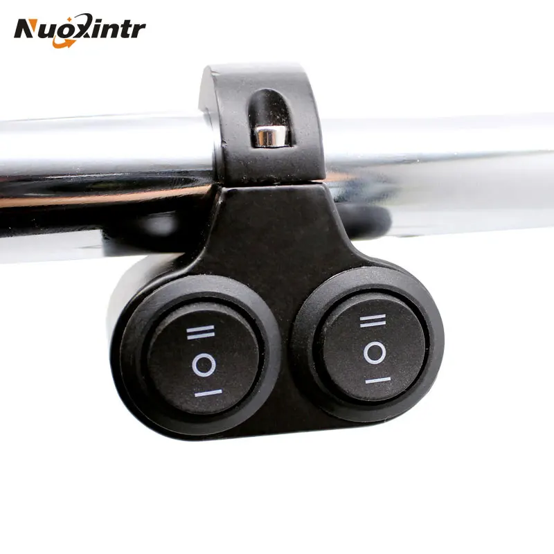 Nuoxintr, 12 В, 7/8 дюйма, руль мотоцикла, двойной кнопочный переключатель, ATV, мотоцикл, ремонт, головной светильник, аварийный тормоз, противотуманный светильник, переключатели, 2 варианта на выбор