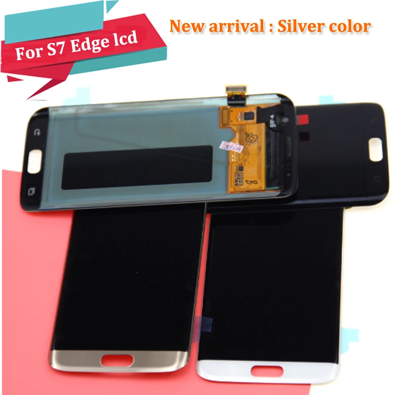 

Hot sale For Samsung S7 edge G935F G935A G935FD lcd display with touch screen Digitizer Black White Gold Silver