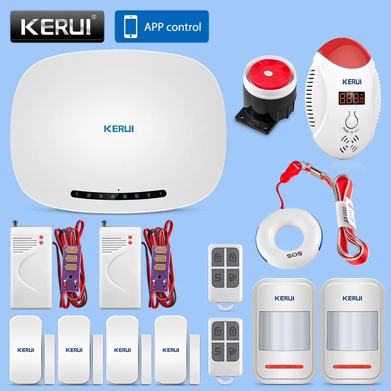 

KERUI GSM Security Alarm System Home Business Security Alarm Automatic Dialing Voice Prompt Wireless Sensor Gas Detection Alarm