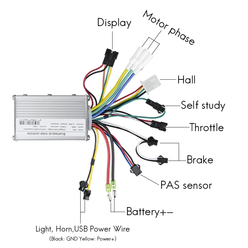 Excellent G51 E scooter kit 250W/350W/500W 24V/36V/48V DC Mode Brushless Engine Motor Controller LCD For Electric Bicycle Tricycle E bike 7