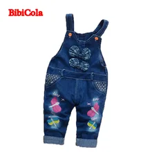 BibiCola/весенне-осенний детский джинсовый комбинезон с карманами для мальчиков и девочек комбинезоны для маленьких мальчиков штаны для девочек комбинезоны одежда