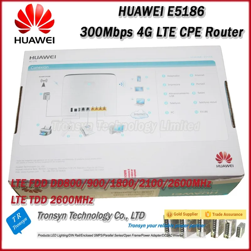 Новое поступление оригинальный разблокировать 300 Мбит/с HUAWEI E5186S-22A 4 г LTE Wi-Fi CPE маршрутизатор с Слот sim-карты и RJ11, USB, LAN Порты и разъёмы