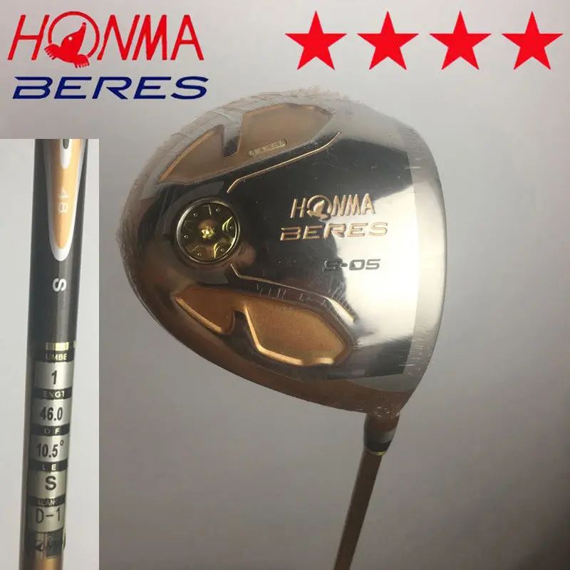 Новые клюшки для гольфа HONMA S-05 4 звезды гольф Драйвер 9,5 или 10,5 Лофт с графитовым валом R или S гибкий драйвер