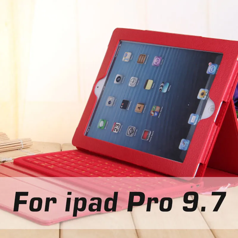 ГОРЯЧАЯ Беспроводная Bluetooth клавиатура чехол для Ipad pro 9,7 старший PU Folio Stand Capa для iPad air 1 2 защитный чехол - Цвет: for ipad pro 9.7