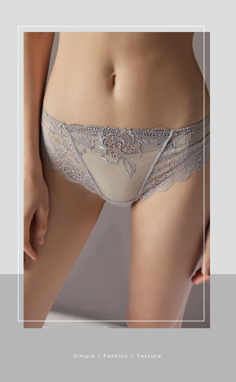 Lilymoda Для женщин Цветочные кружевные трусы стринги соблазнительное Прозрачное нижнее белье для Для женщин бесшовные трусы T Back трусики дамы