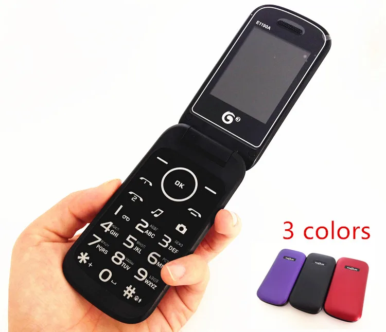 Original TKEXUN Low Price Old People Flip Moble Phone E1190A Dual Sim Dual Standby Senior Elder