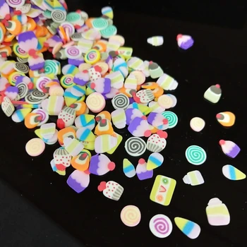 

1000pcs/lot Polymer Hot Clay Sprinkles Colorful Cakes Candy Cute Dessert for DIY Crafts