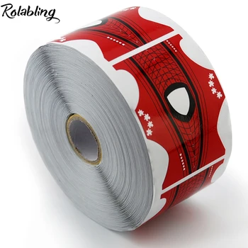 

Hot Sale 500pcs/roll Red Forms Grid Fashion Nail Art Tips Extension Forms Guide Nail Polish Paper Nail Forms Manicure Tool