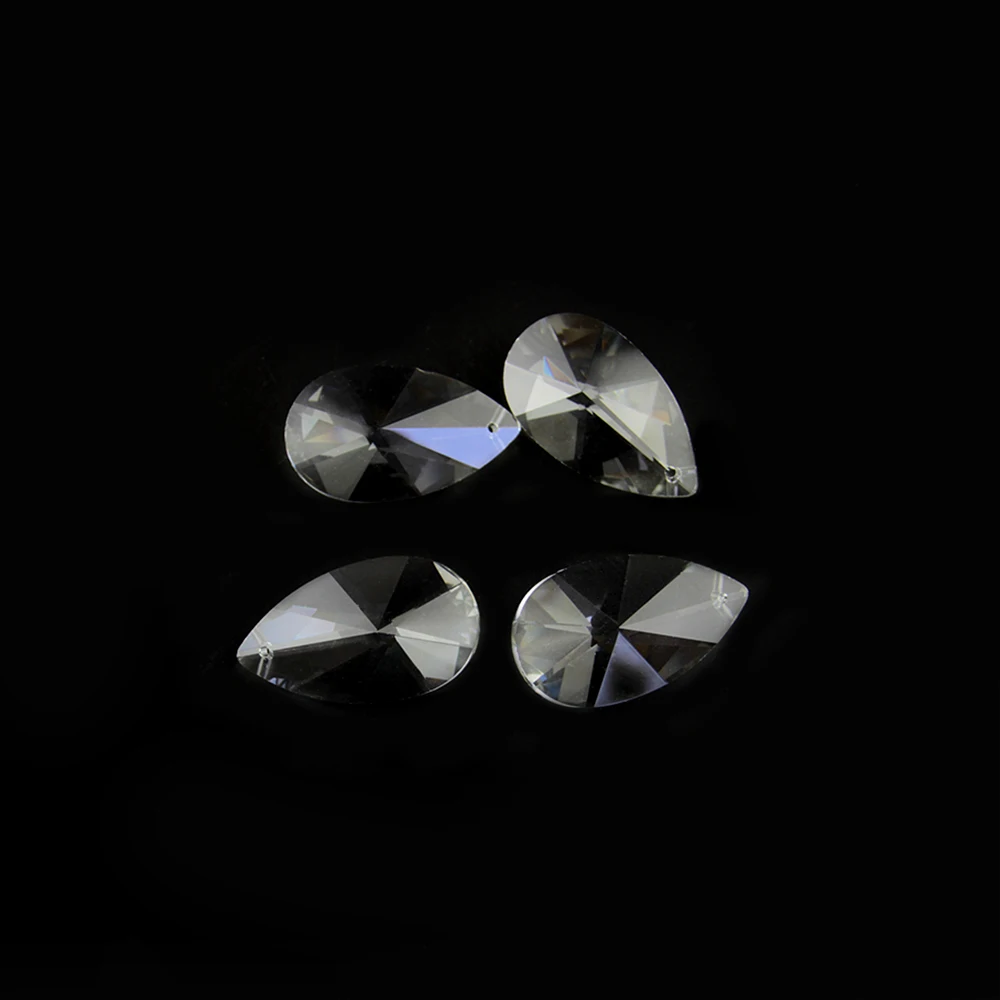 10 шт./лот 50 мм кристалл кулон грушевидной формы одно отверстие кристаллы части для люстры и кулон кристалл Призма отделка