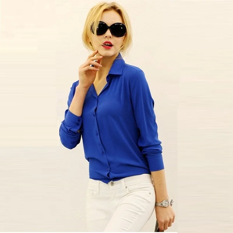 

Women's Summer Shirts Sexy Elegant OL Street shooting beach Long Sleeve Long-sleeved shirt