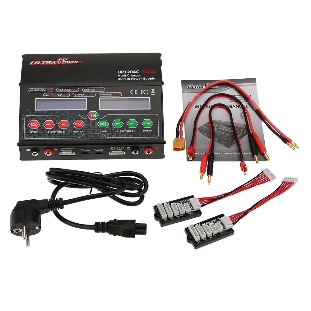 

Ultra Power UP120AC DUO 120W/100W LiIo/LiPo/LiFe/NiMH/NiCD Battery Multi Balance Charger/Discharger