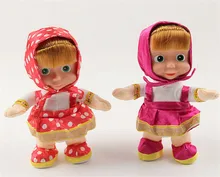 1pc Masha and Bear Singing Talking Dancing Masha Doll Classic Baby Music Stuffed Plush Toys Kids Gift Russia Anime Figure Toys