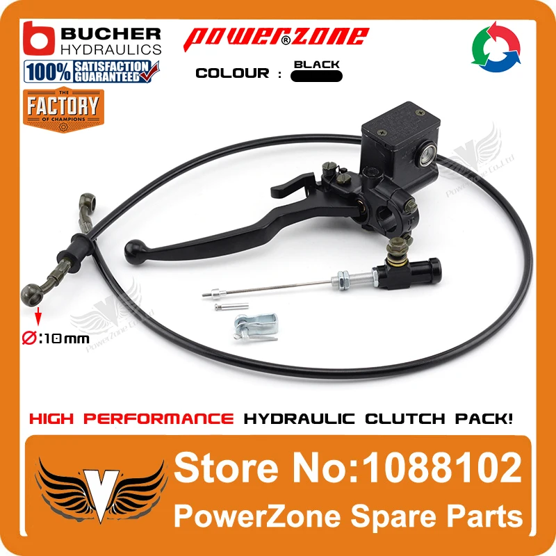 Modify Left Black Hydraulic Clutch System With Master Cylinder Pump 1200mm Hose Pipe Super Moto Motorcycle