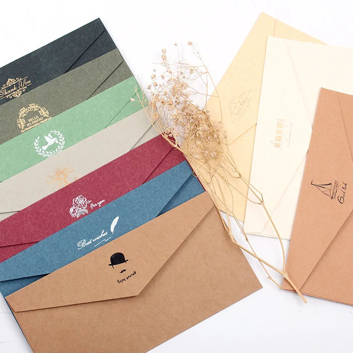 Vintage Kraft Paper Envelope Invitation Vintage Retro Kraft Paper