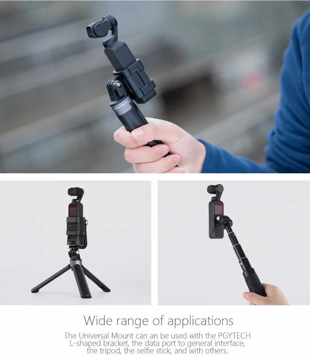 PGYTECH DJI Osmo Mobile 3/Osmo карманный мини Настольный Штатив для GoPro Hero 7 6 5 Insta360 One X для iPhone Osmo экшн-Аксессуары