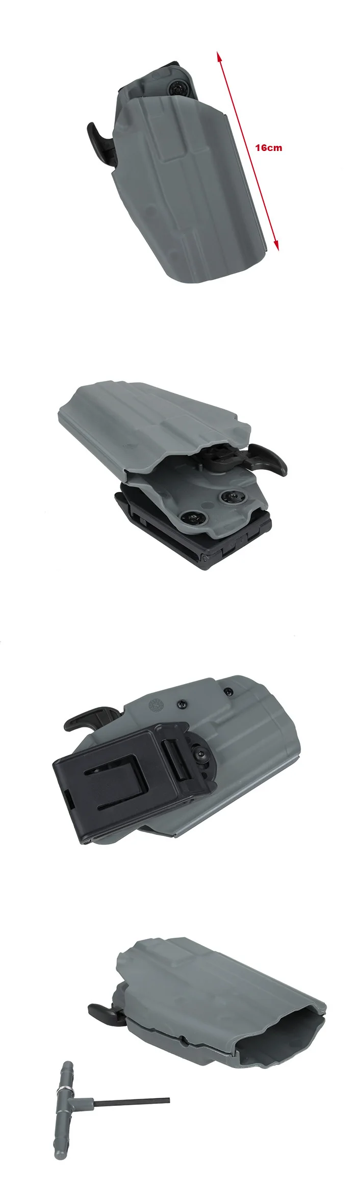 tactical airsoft accessories 579 series standard holster tactial belt platform holster fits G17 G18 G22 G37 HK45 for hunting (14)