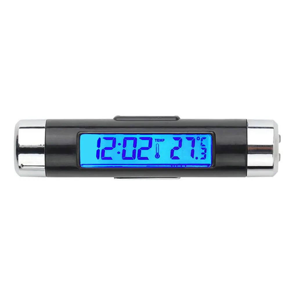 

Digital car clock LCD Temperature Thermometer Clock 2 in 1 Car Digital Time Clock Air Vent Outlet Clip On clock in car