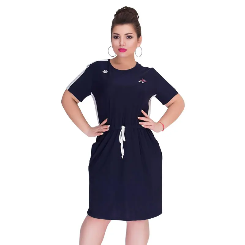 Женское платье с коротким рукавом Повседневное большого размера 5XL 6XL 2019|vestidos