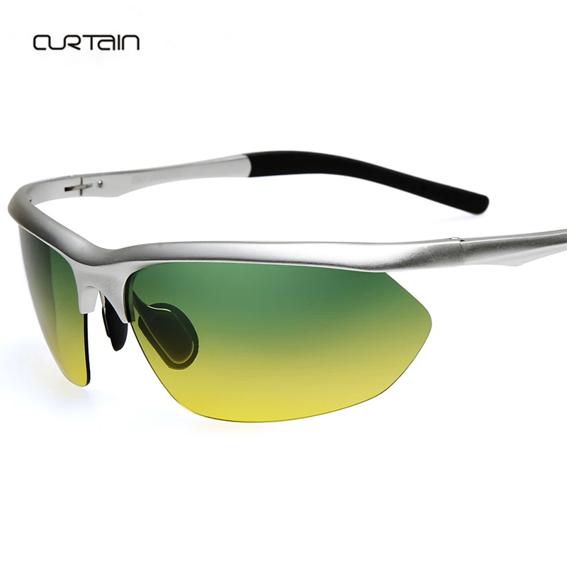 

Мужские поляризованные солнцезащитные очки, модная оправа из алюминиево-магниевого сплава, спортивные очки для дневного и ночного вождения UV400