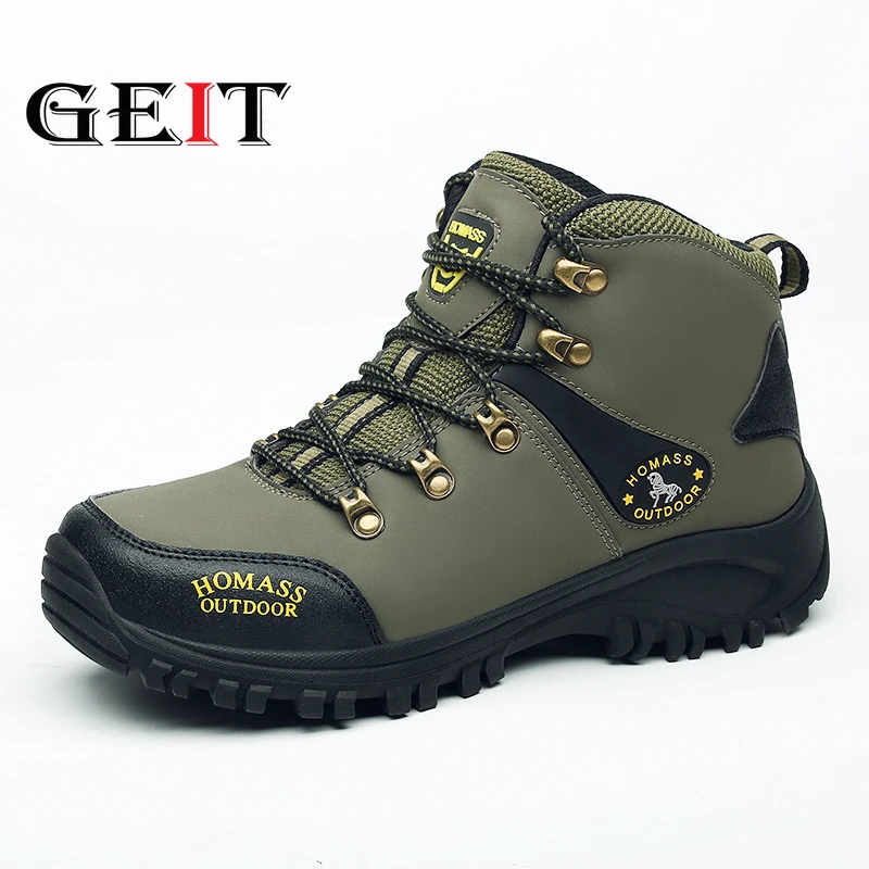 

Men Hiking Shoes Waterproof leather Shoes Climbing & Fishing Shoes New popular Outdoor shoes Mountain Camping Walking Sneakers