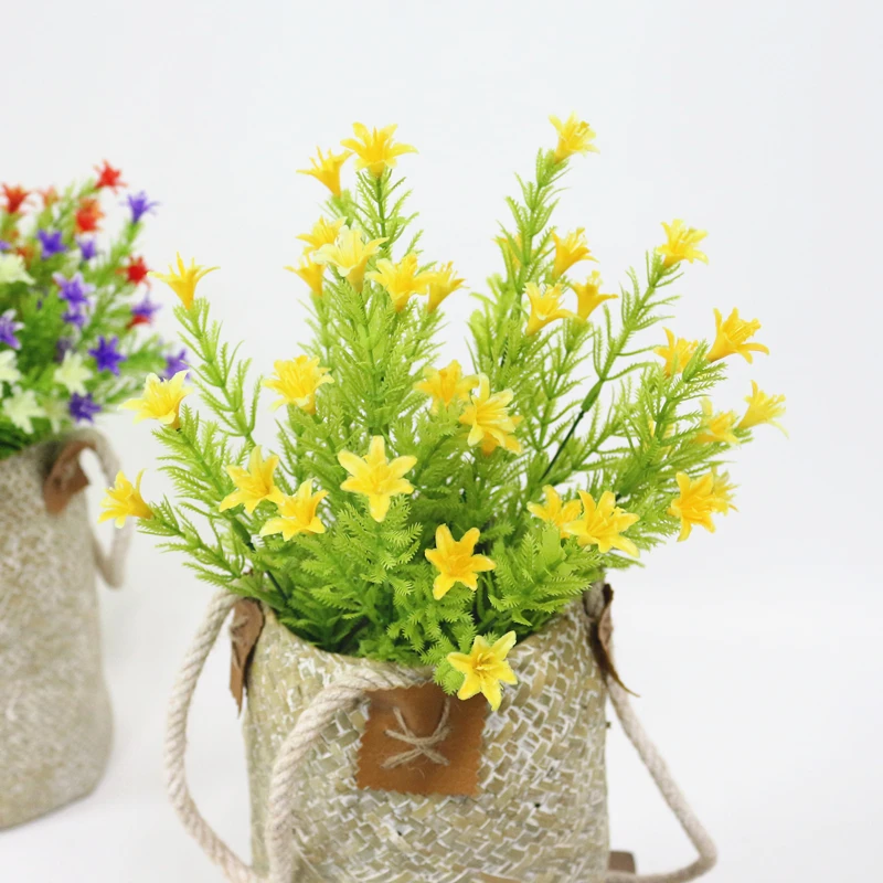 JAROWN Artificial Plastic Lily Fake Bouquet Wedding Feast Decorations Ramos De Flores Home Office Decor Simulation Flowers (10)