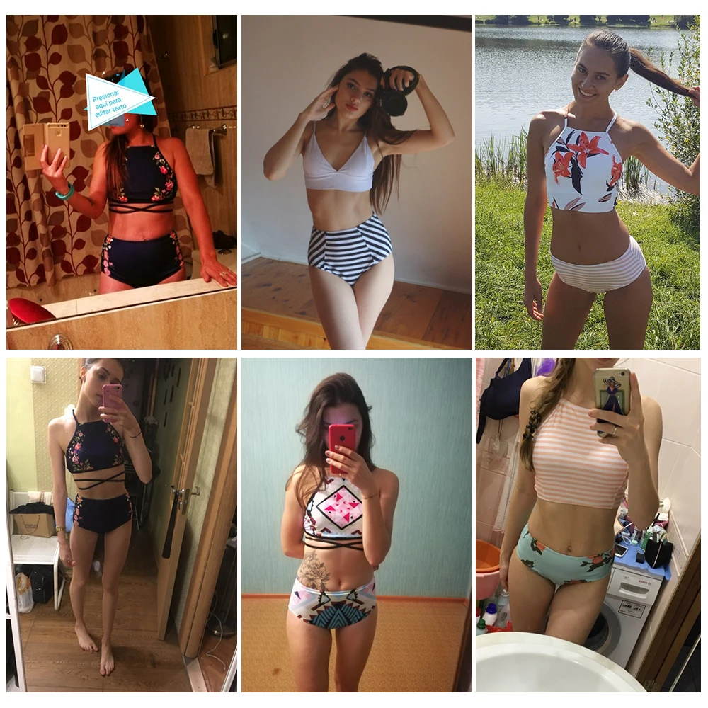 High Waist Bikinis set 2018 mujer Push Up bikini Tankini Swimwear Women bathing suit Sexy Female Swimsuit Brazilian 2019 biquini