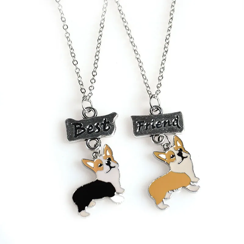 diy best friend necklaces 2pcs set jewellery lovely corgi pet pendant necklaces diy dogs charms best friends diy best friend necklaces 2pcs set jewellery lovely corgi pet pendant necklaces diy dogs charms best friends