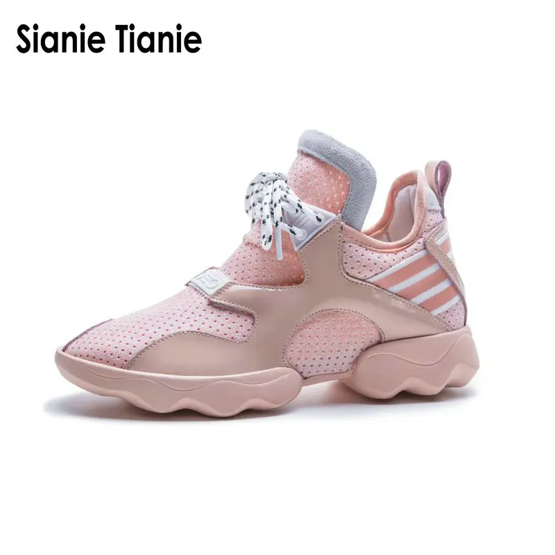 Sianie Tianie/2019 сезон весна-лето женские кроссовки из натуральной лакированной кожи с