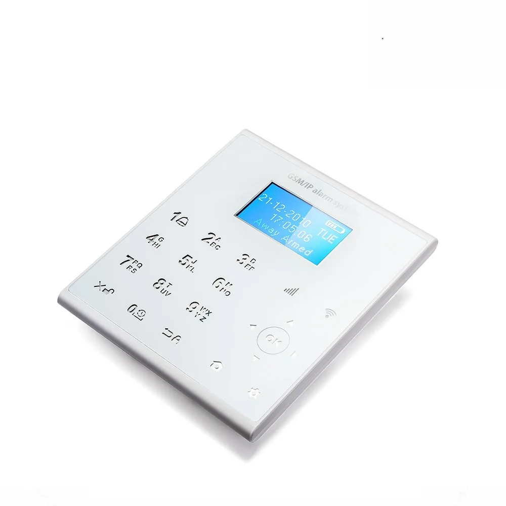 English Russian Spanish French Polish Voice Wireless GSM Alarm system Home security Alarm systems LCD Keyboard outdoor siren