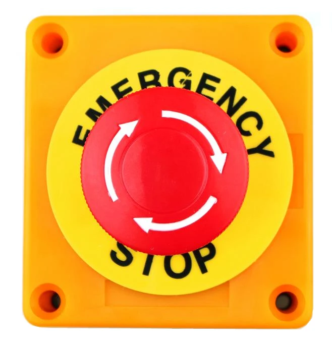 AC 660V 10A Пластик оболочки красный знак аварийной остановки Грибовидная кнопка переключатель LAY37-11ZS